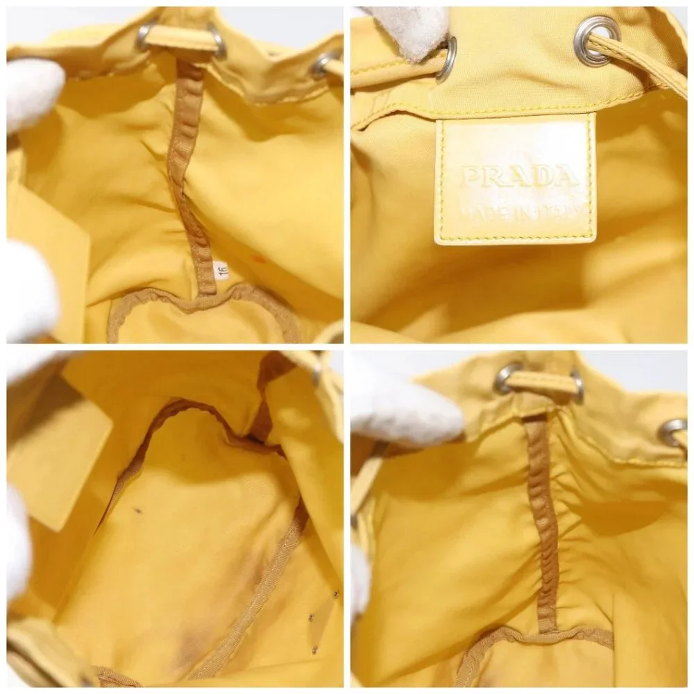PRADA Pouch Nylon Yellow Auth - Picture 15 of 16